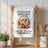 White waffle weave towel with eggs in a basket illustration and text.
