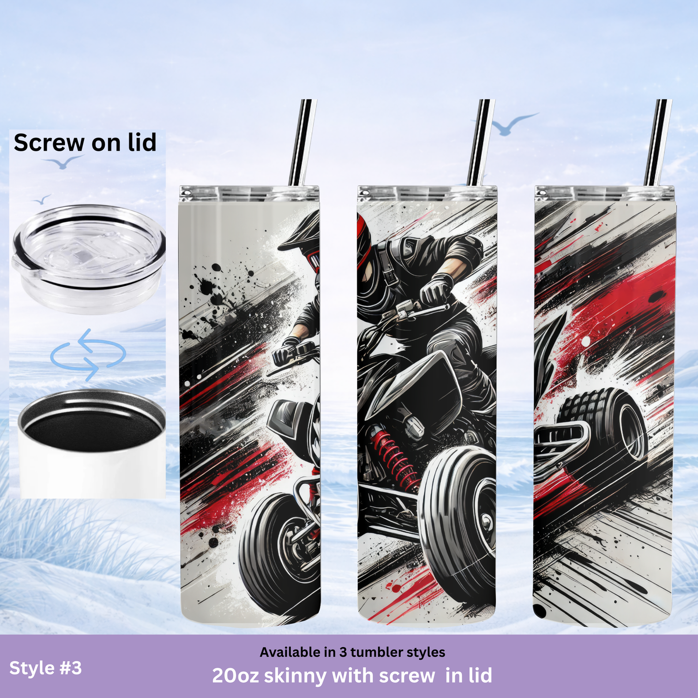 ATV adventure tumbler durable quad bike travel cup