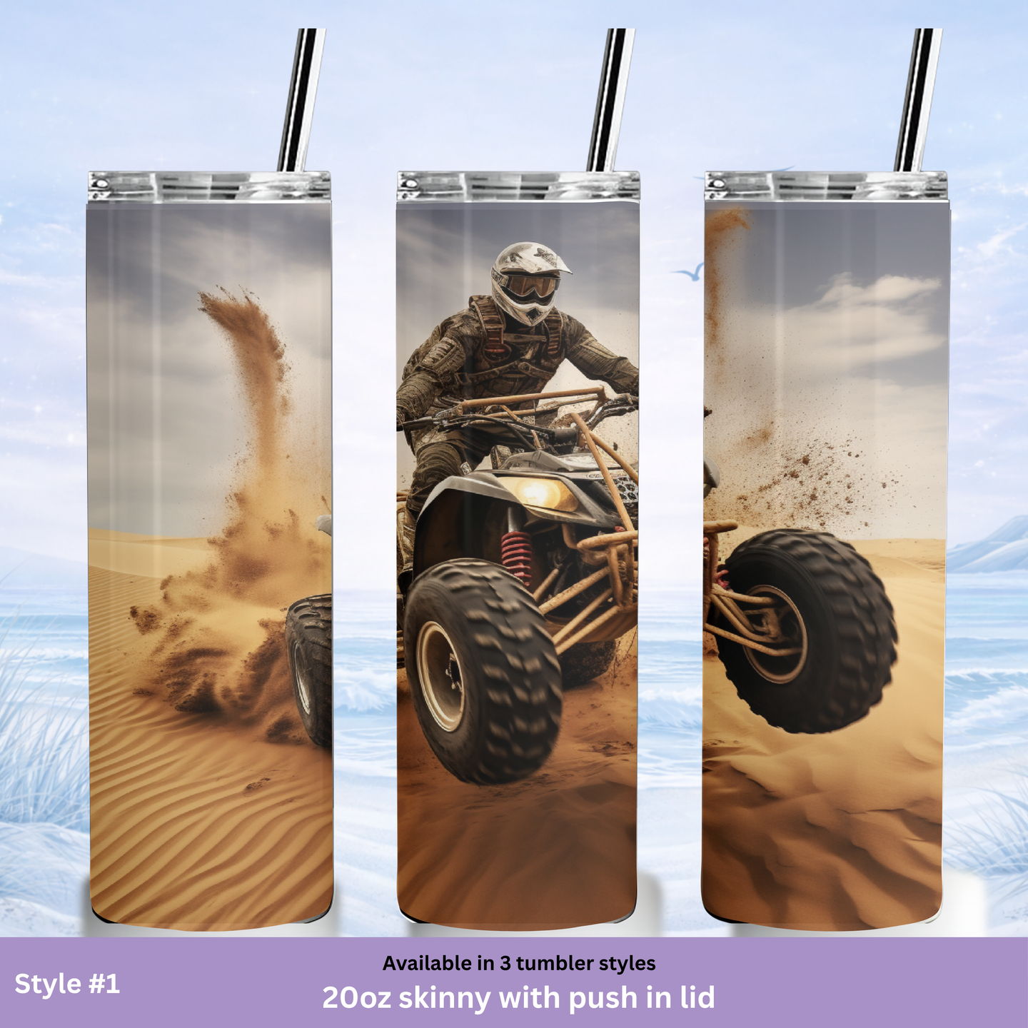 motorsport ATV tumbler desert off road racing design