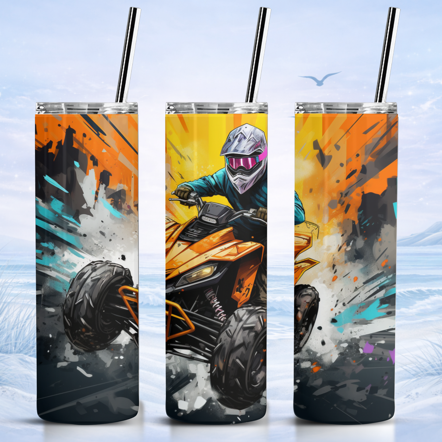 ATV tumbler urban splash design off road quad cup