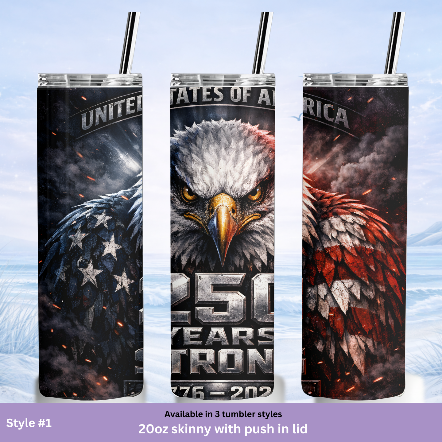 American pride eagle tumbler USA anniversary cup