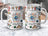 Bowling coffee mug with pins and ball design