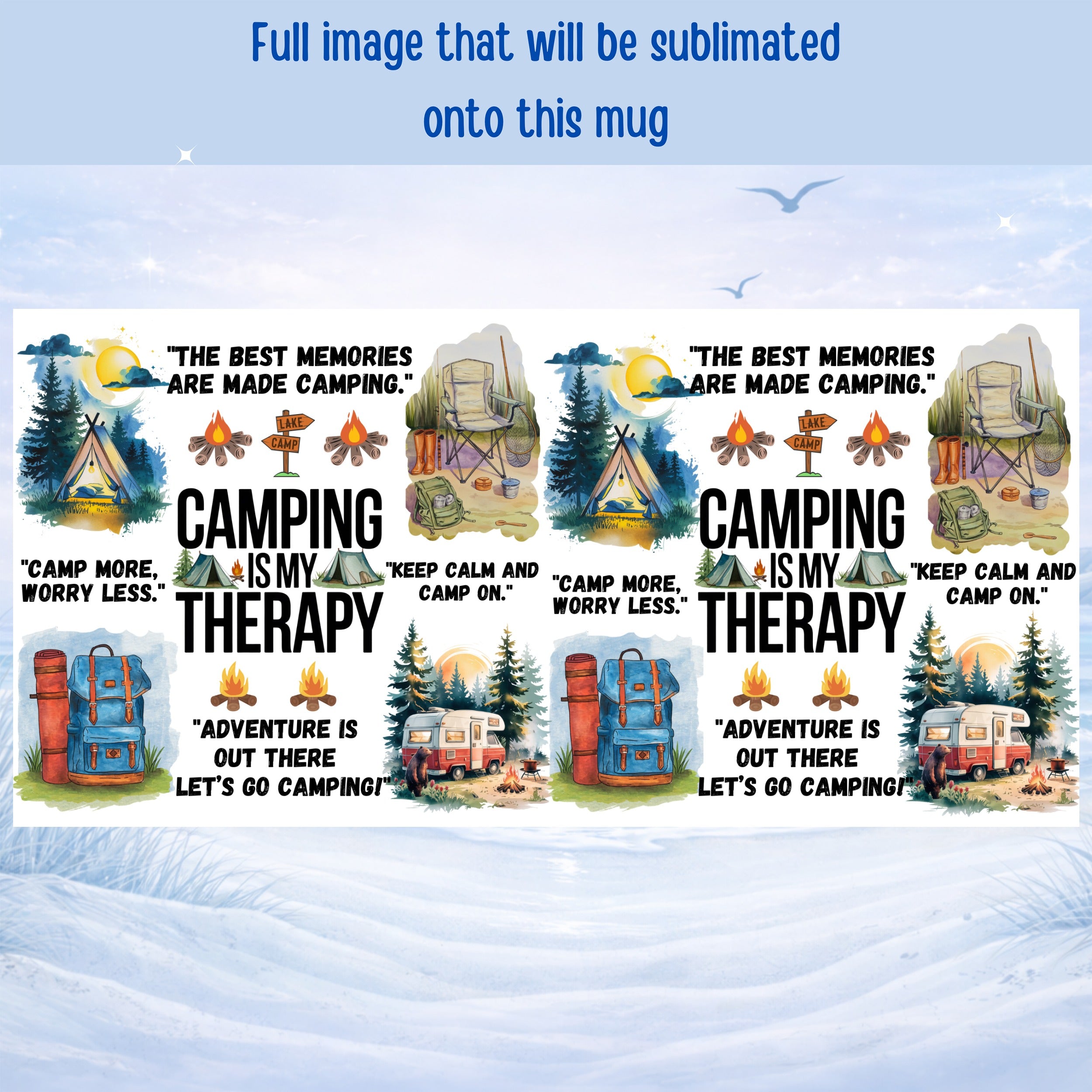 Camp life mug for nature lovers and adventurers