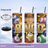 Four tumblers with different designs and text, including 'Screw on lid' and 'Bingo' theme.