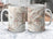 Christian coffee mug with angel wings cross and roses
