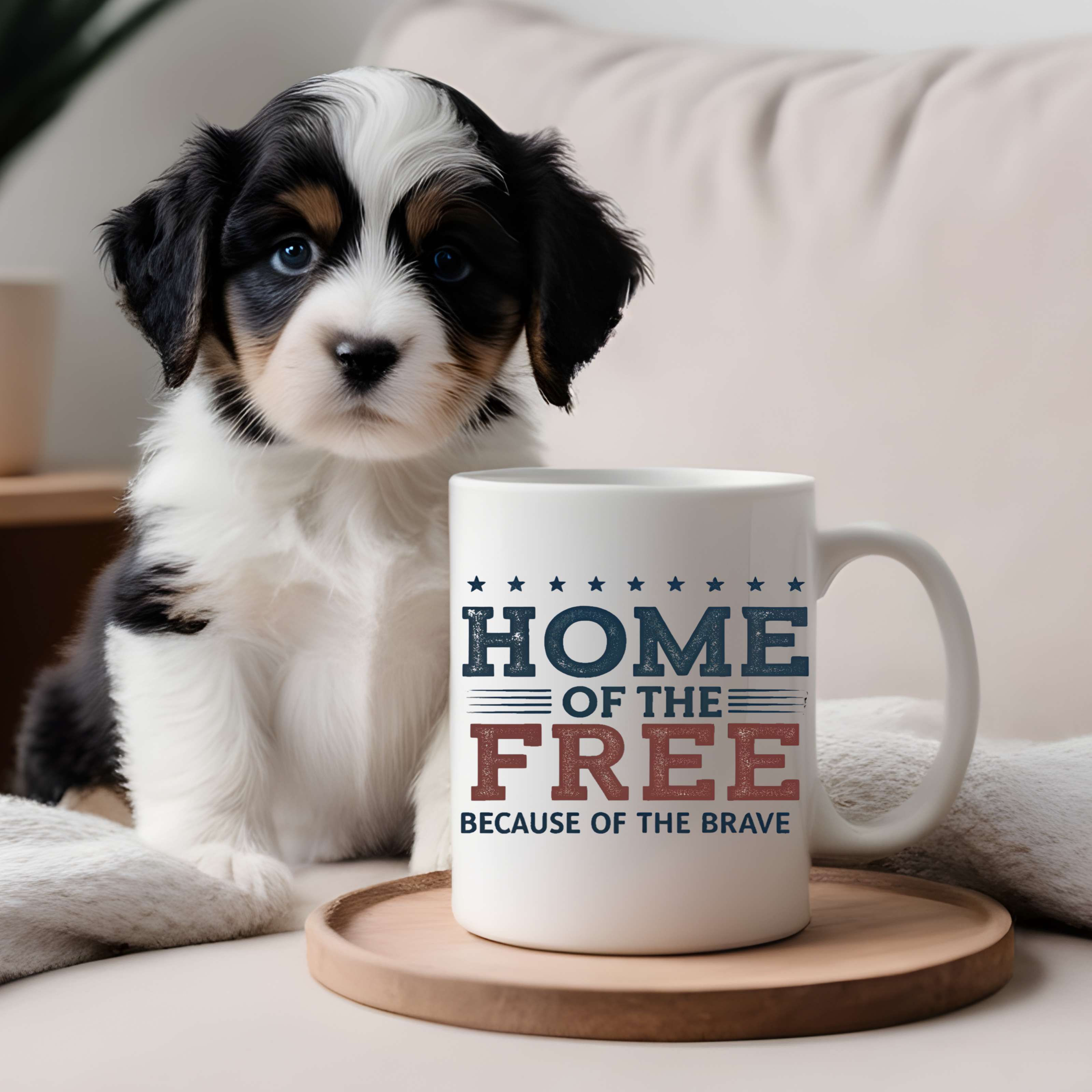 Home Free Brave Patriotic Mug
