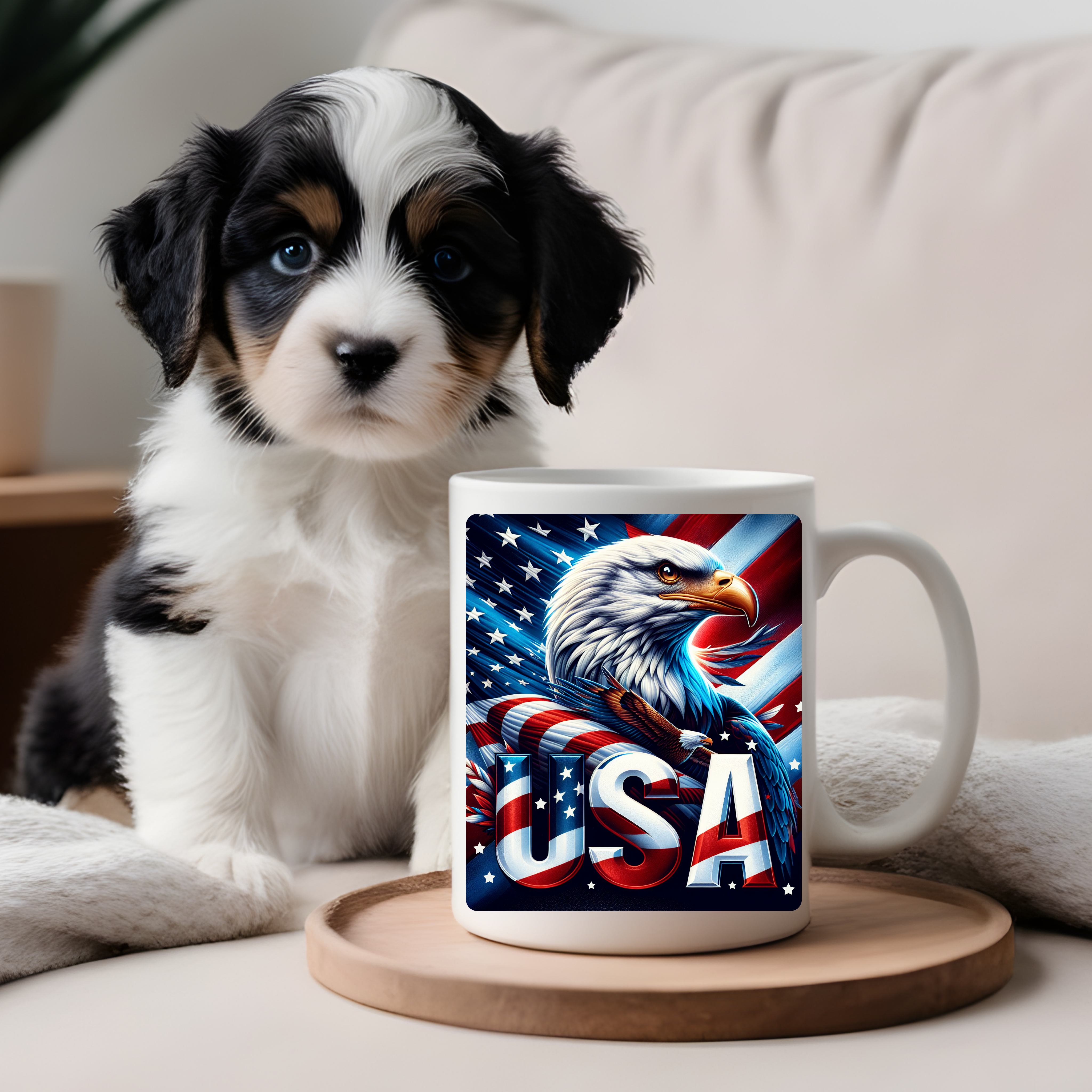 American Eagle USA Patriotic Mug