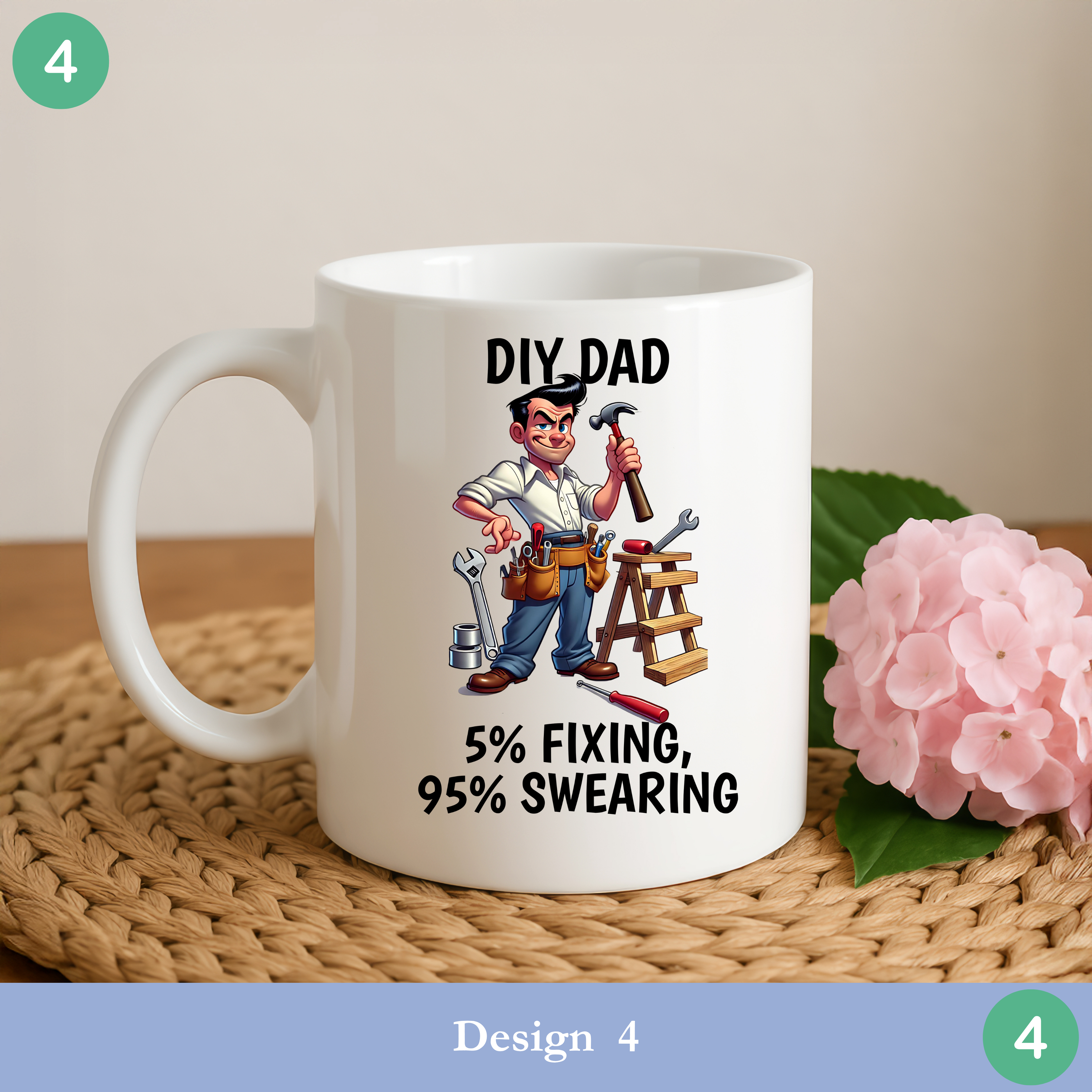 DIY dad mug fixing swearing funny sarcastic dad coffee mug