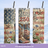 Fourth of July vintage tumbler floral American flag drinkware