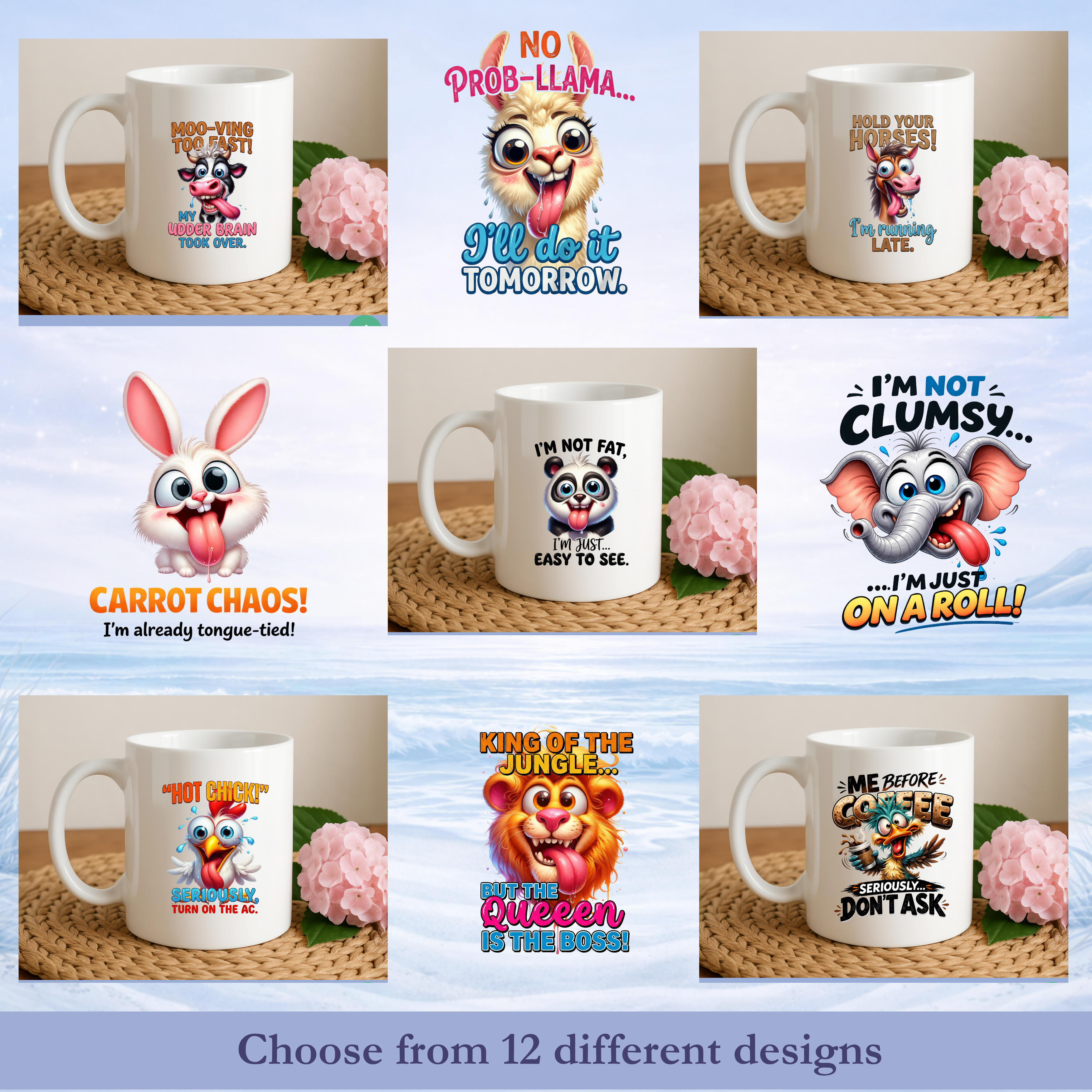 Funny Sarcastic Animal Mugs