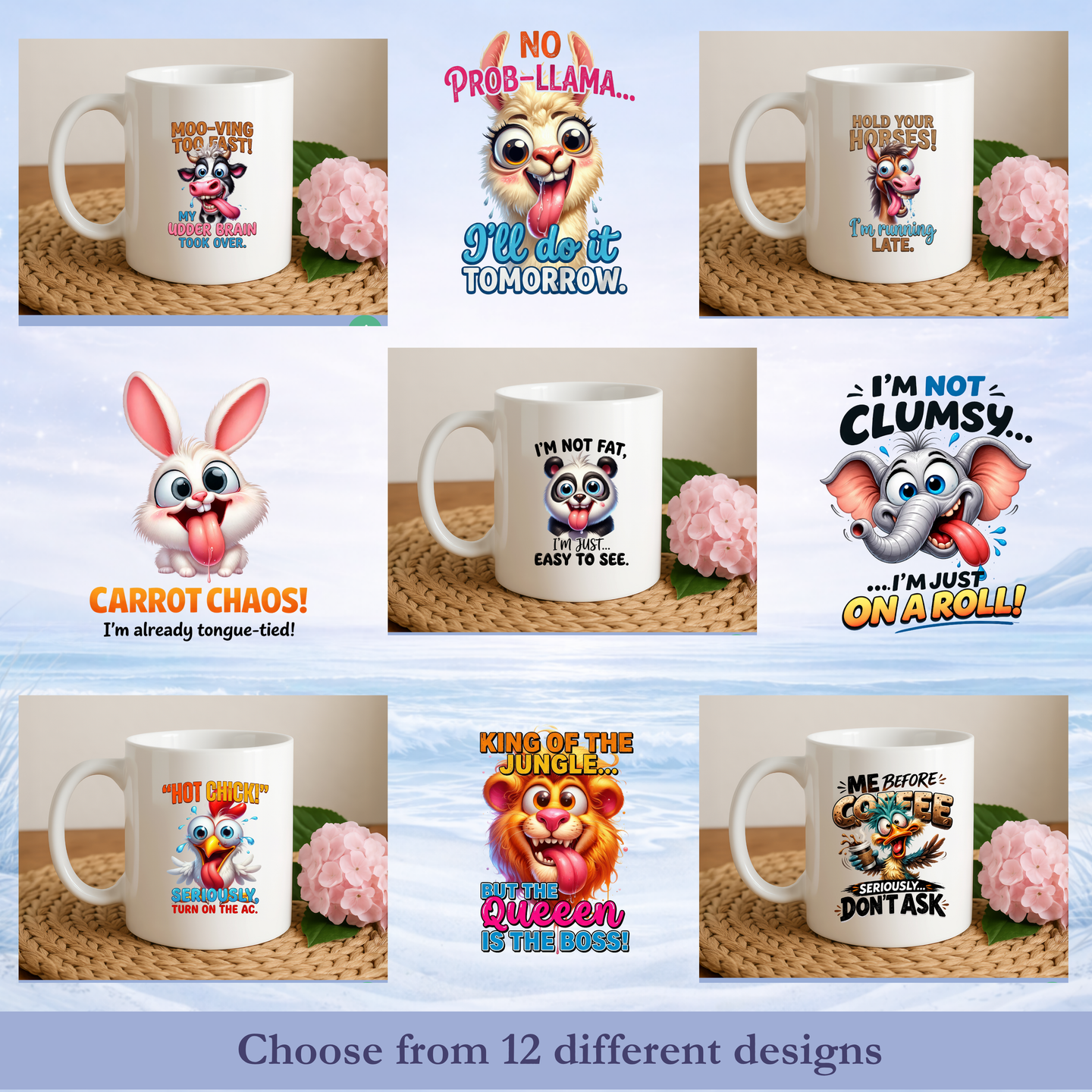 Funny Sarcastic Animal Mugs