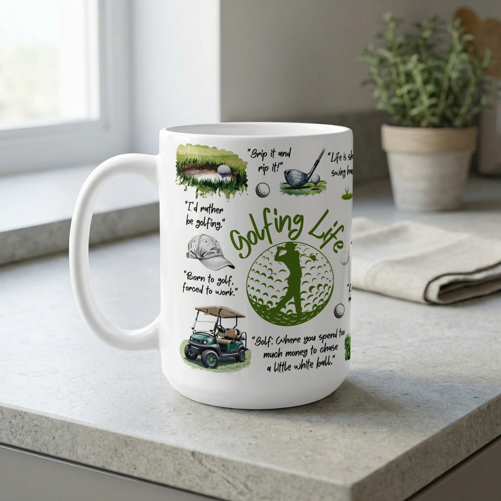 Golf gift mug for golfers and golf enthusiasts