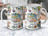 Hiking coffee mug with mountain and trail design
