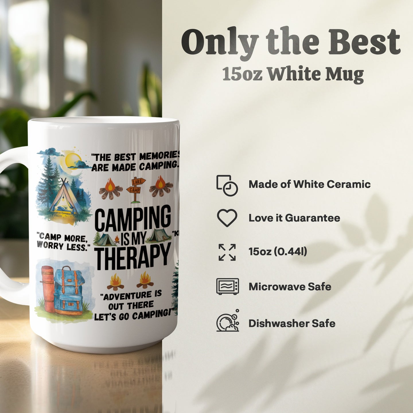 Outdoor camping mug for hikers and explorers