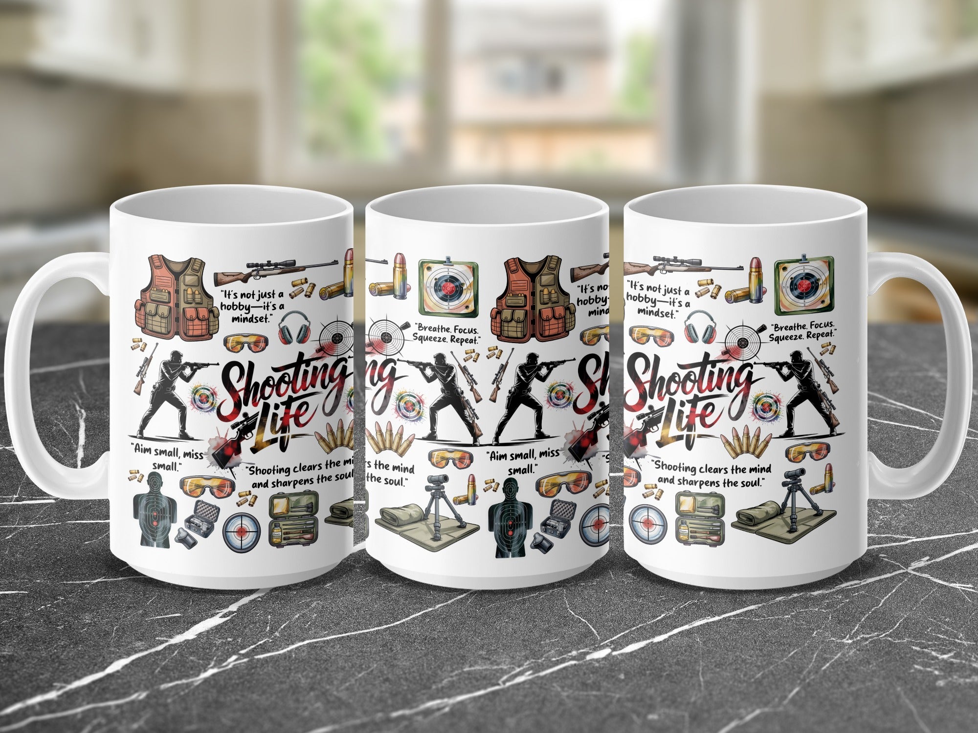 Shooting sports themed 15oz coffee mug gift idea