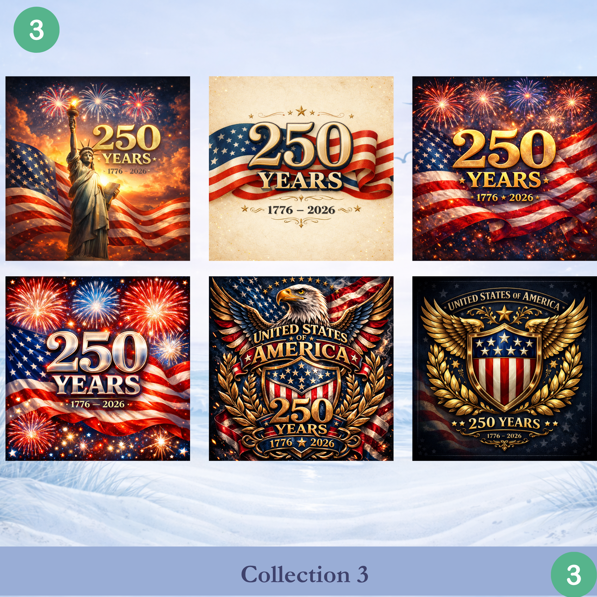  USA 250 coaster collections 