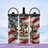 America 250 tumbler water bottle style 20 oz screw lid patriotic USA drinkware Red White & Blue Swirl design