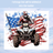 USA flag ATV tumbler 20 oz stainless steel insulated cup