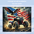 USA flag ATV tumbler 20 oz stainless steel insulated cup