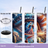 USA themed stainless steel tumbler liberty and skyline