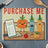 Cartoon vegetables with "PURCHASE ME" text above a vegetable list.