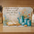 Serving platter with open book, teal canisters, and flowers, features Bible verse Joshua 24:15.