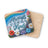 Coaster with "Always Be Kind" text, rainbow, and floral design.