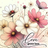 Pink and white cosmos flowers with a ladybug, and the text "love grows here".