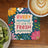 Coaster with "every moment is a fresh beginning" and floral design.