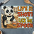 Panda wearing apron, holding spoon, next to bowl of whipped cream, text "Life is short lick the spoon".