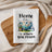 White kitchen towel with "Home is where you roam" and a camper van illustration.