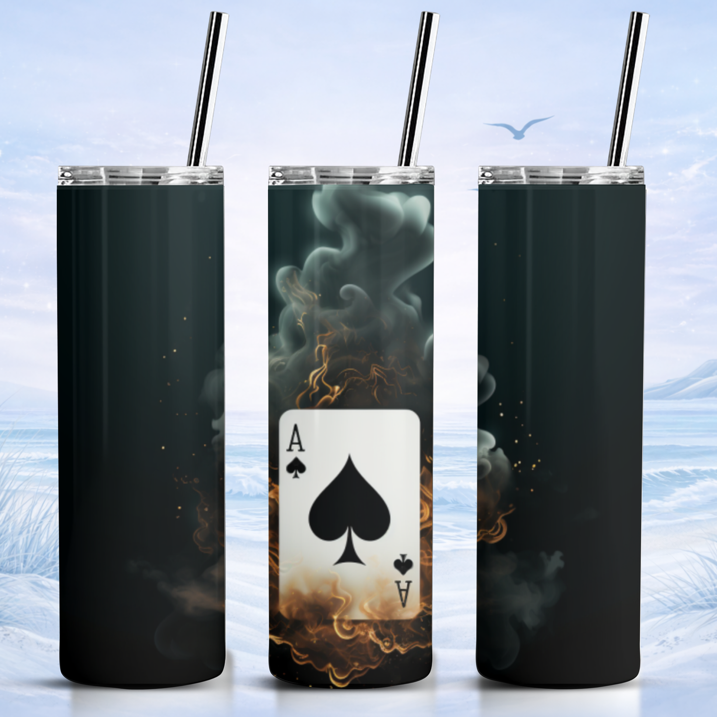 ace of spades tumbler stainless steel
