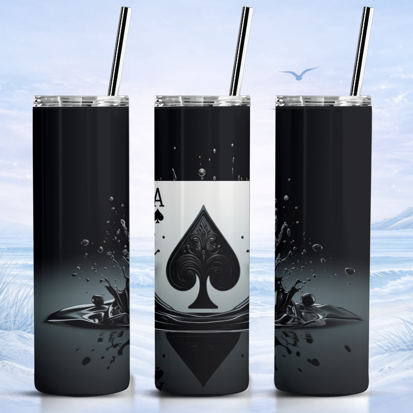ace of spades tumbler stainless steel