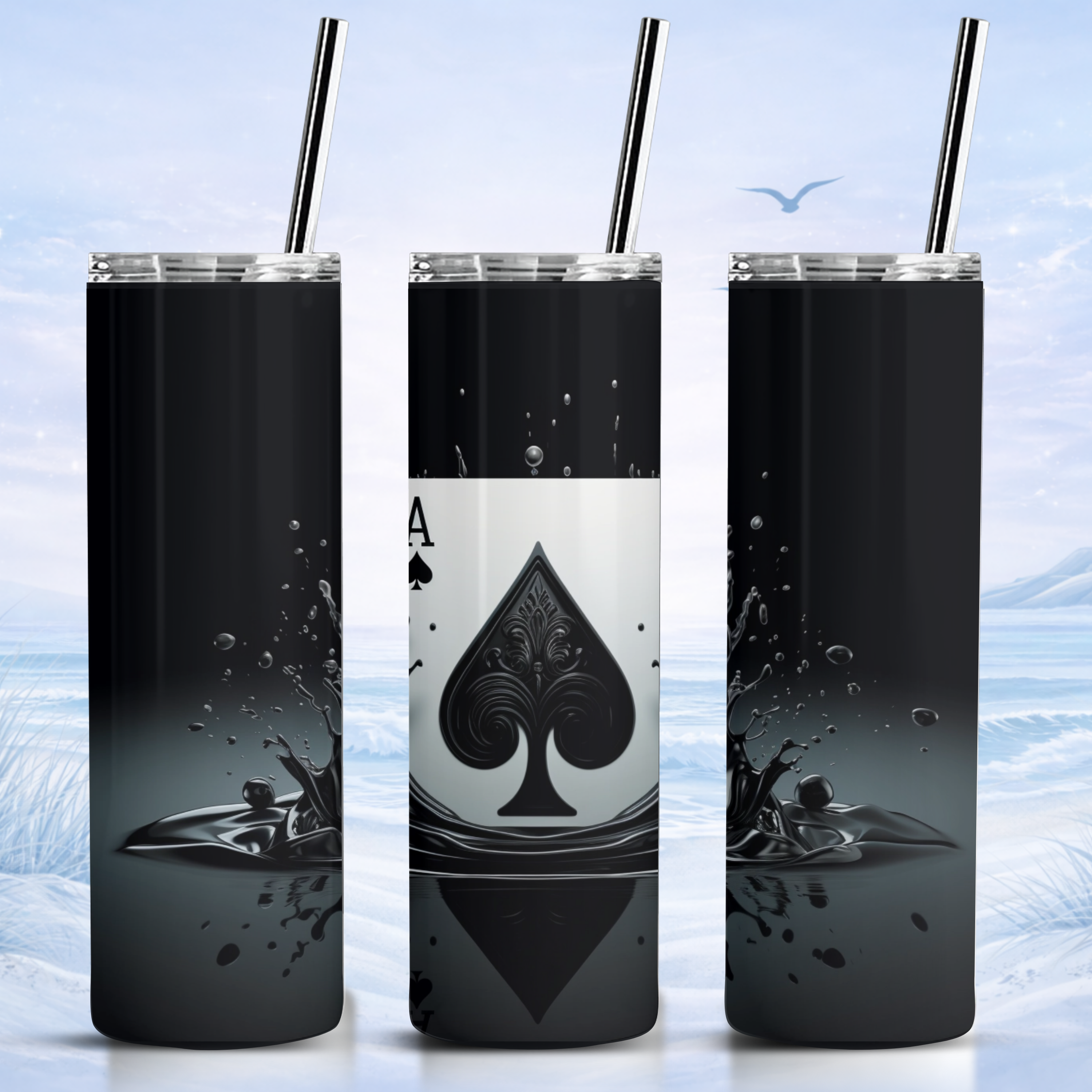 ace of spades tumbler stainless steel