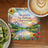 Coaster with floral border and Bible verse "The Lord is my shepherd; I shall not want. Psalm 23:1".