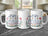 White mug with "Life in Full Bloom" text and floral design.