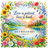 Floral wreath framing serene landscape with quote "Love is patient, love is kind, and it does not envy. 1 Corinthians 13:4."