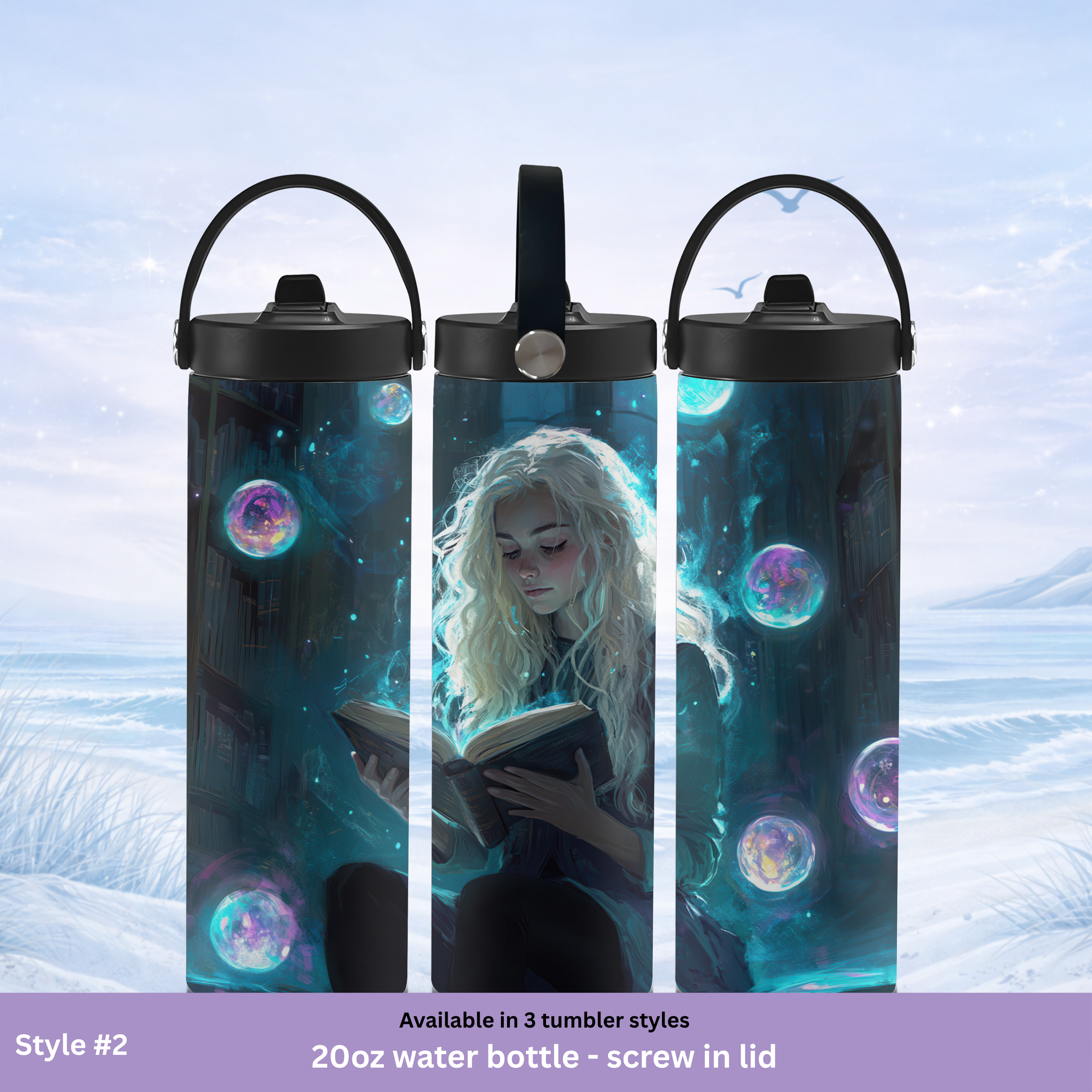 aesthetic book tumbler insulated coffee cup 20 oz