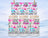 Three tumblers with a pink and blue camper and "I'd Rather Be Camping" pattern.
