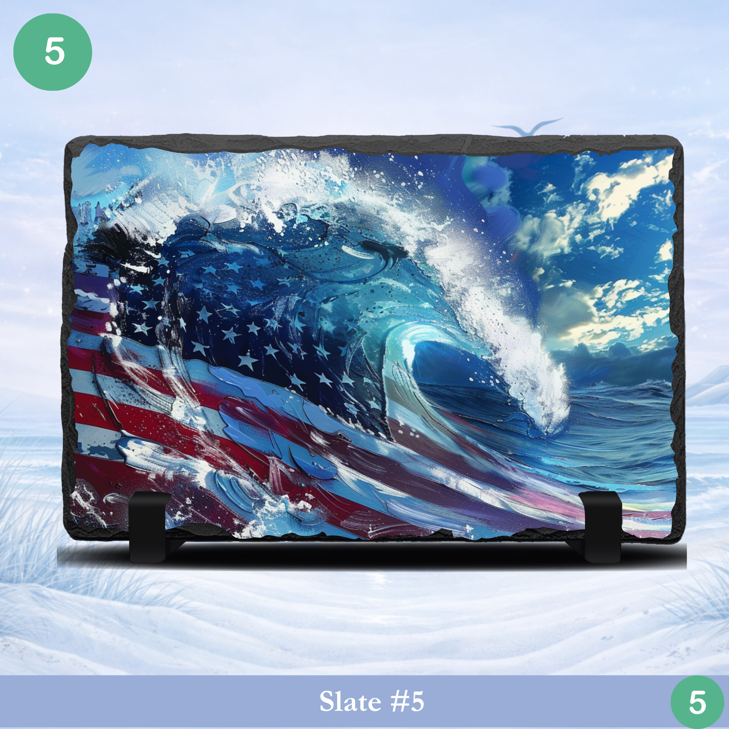 military tribute patriotic slate decor