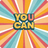 Yellow, blue, and orange text "YOU CAN" on a retro sunburst background.