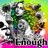 Woman with brightly dyed hair, tattoos, and sunflowers, text reads "you are Enough".
