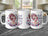 Three white mugs featuring "Best Mom Ever" and a woman's illustration.