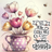 Pink and yellow tulips in a polka dot vase with a "Go the extra mile it's never crowded" quote.