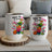 Two stemless wine glasses with "Trust me, you can dance" text and colorful drink illustrations.