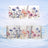 Mug featuring a watercolor floral pattern against a snowy landscape.