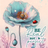 Light blue poppy with ladybug and text "BE Real not perfect".
