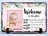 baby girl birth announcement photo slate personalized