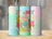 "In my dog mom era" tumbler with paw print and floral designs.
