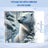 Polar bear in snowy forest with "Amelia" script text.